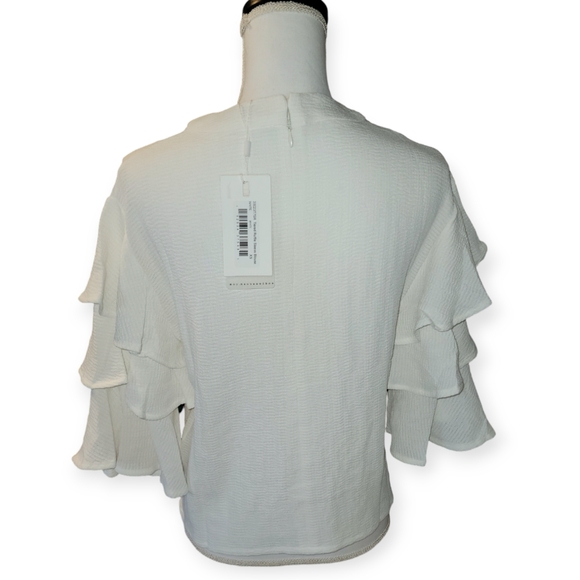 Anthropologie Endless Rose Tiered Ruffle Sleeve Blouse - Picture 5 of 11